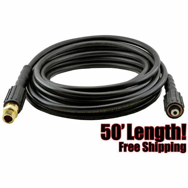 50feet Pressure Washer Hose W Coupler for 3200 PSI Excell Generac