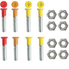 Dime Bag Hardware Skateboard Mounting Nuts and Bolts 1" Phillips - Fire
