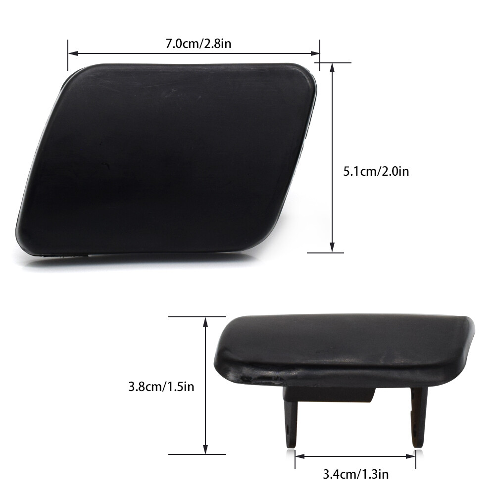 2PC For VW GOLF IV MK4 HEADLIGHT HEADLAMP WASHER NOZZLE JET COVER CAP