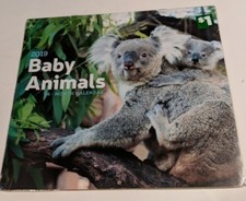 2019 Baby Animals 16 Month Wall Calendar 12" X 22"
