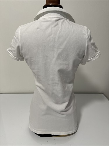 Express Women's Lion White Pullover Short Sleeve Pique Polo Shirt Sz M - Picture 5 of 12