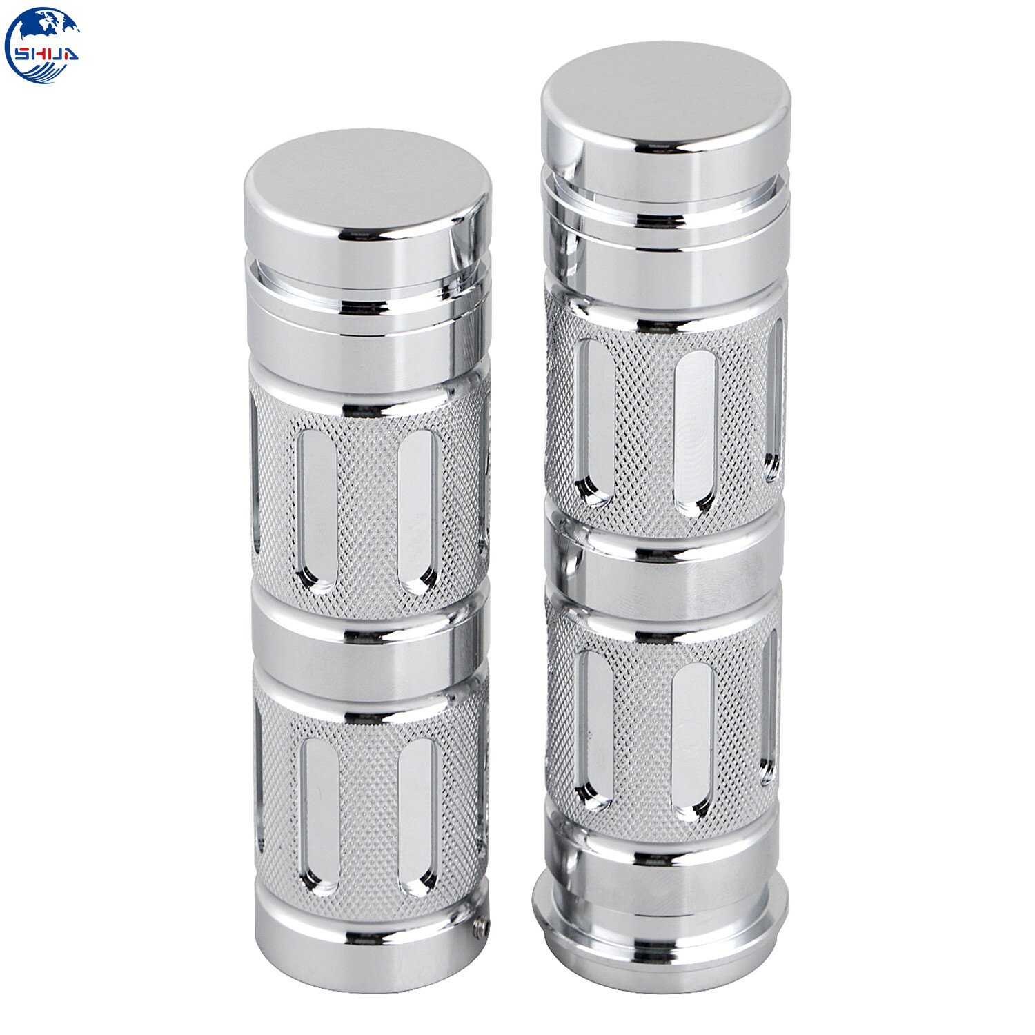 1" Chrome Electronic Throttle Hand Grips Handlebar Fit For Harley Touring 08-23