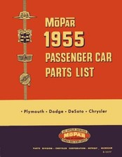 1955 Chrysler Dodge Plymouth Part Numbers Book Interchange Drawings Factory Oem