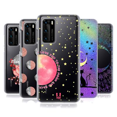 HEAD CASE DESIGNS MOON ILLUSTRATION SOFT GEL CASE FOR HUAWEI PHONES 4