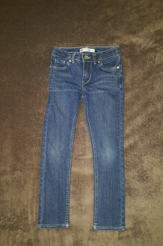 JEANS LEVIS BAMBINA 711 SKINNY 6 REG LAVAGGIO SCURO EFFETTO INVECCHIATO VITA REGOLABILE ELASTICIZZATO - Foto 2 di 8