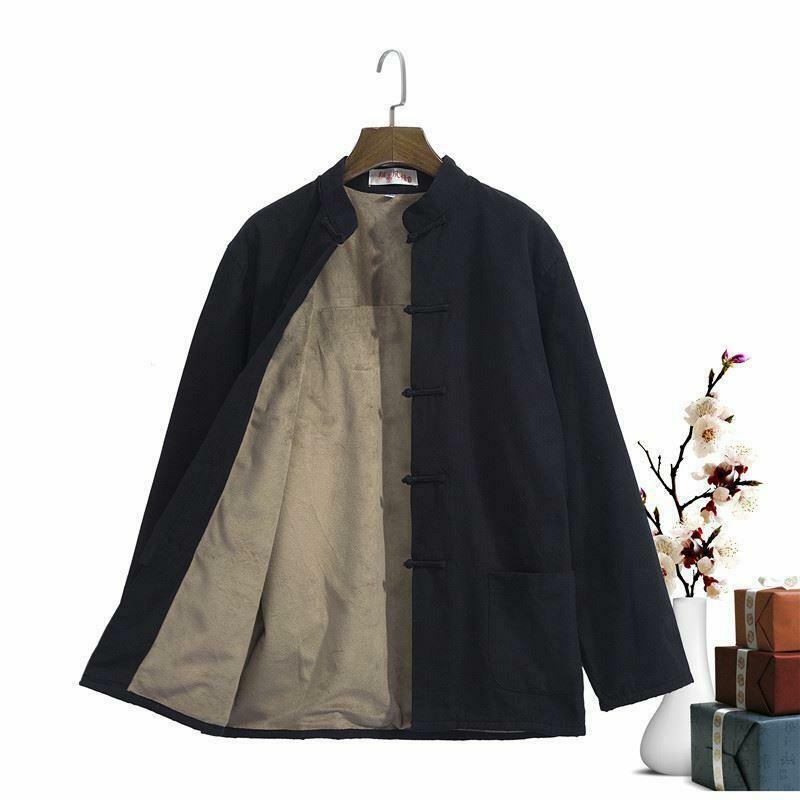 ALTRA Giacche Uomo Kung Fu Top Tradizionali Slim Inverno Caldo Stile Cinese Cappotto Imbottito