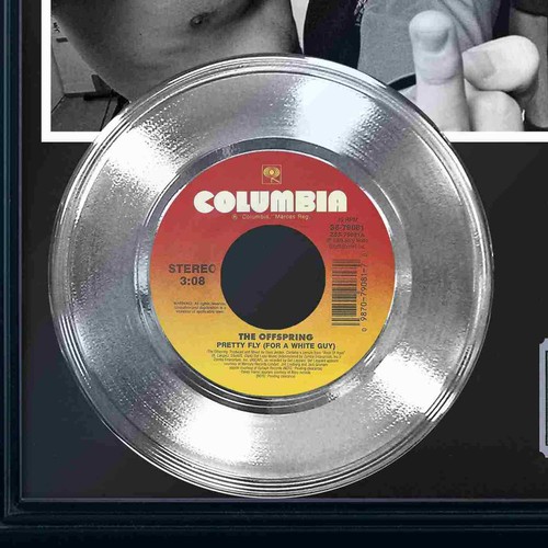 Offspring "Pretty Fly For A White Guy" Silver Framed Record Display - Picture 3 of 4