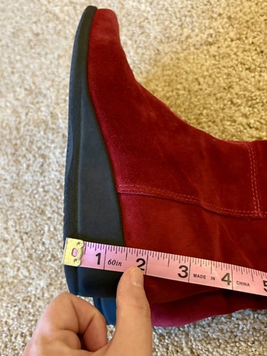 La Canadienne Lederstiefel Damen 6 burgunderrot wasserdicht italienisches Wildleder seitlicher Reißverschluss - Bild 10 von 10
