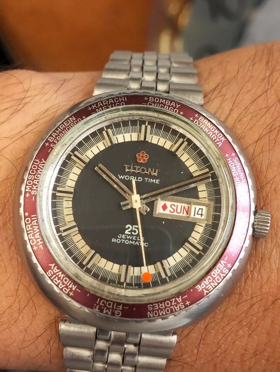 TITONI 25石 ビンテージ ダイヤ入 自動巻