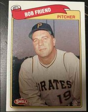 1989 SWELL BASEBALL GREATS BOB FRIEND PITTSBURGH PIRATES #86