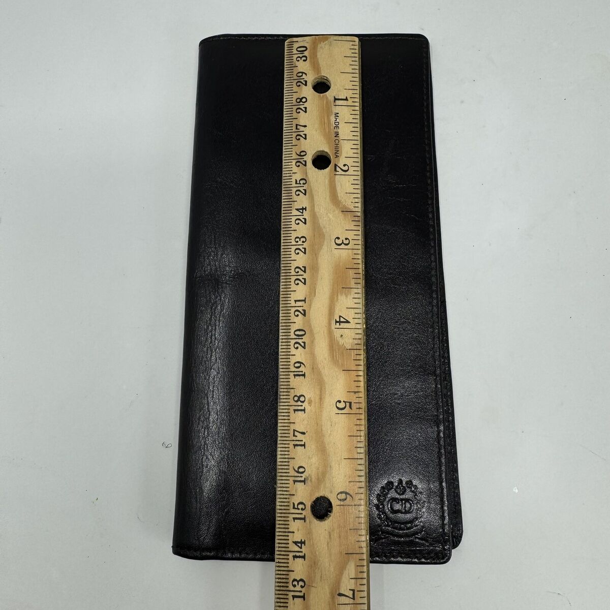 Christian Dior Vintage Black Leather Bi-fold Checkbook ID Christian Dior Vintage Black Leather Bi-fold Checkbook ID