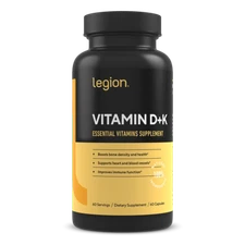 Legion Vitamin D+K Essential Vitamins Supplement - 60 Servings