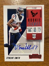 VYNCINT SMITH PANINI CONTENDERS ROOKIE AUTO HOUSTON TEXANS RC SSP NFL HOU! 2017!