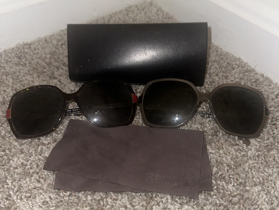 Lote de 2 gafas de sol Fendi vintage tiene lente RX Foto 2 de 4