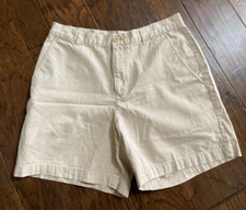 Y2K Polo Ralph Lauren Casual Beige Cotton Flat Front Shorts Women's Size 8