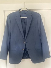 42R Blue Striped Blazer By Chaps