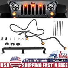 Pre-runner Led Grille Light Bar Kit For Jeep Wrangler Jk 2-door4-door 2007-2018