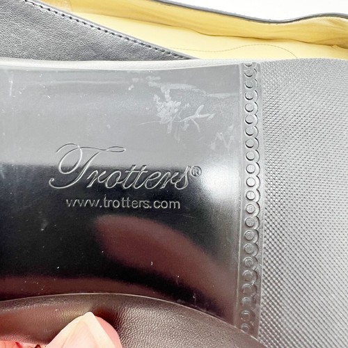 Trotters Doris Slip On Pump Heels Black Leather Women's 8 1/2 W - Picture 11 of 13