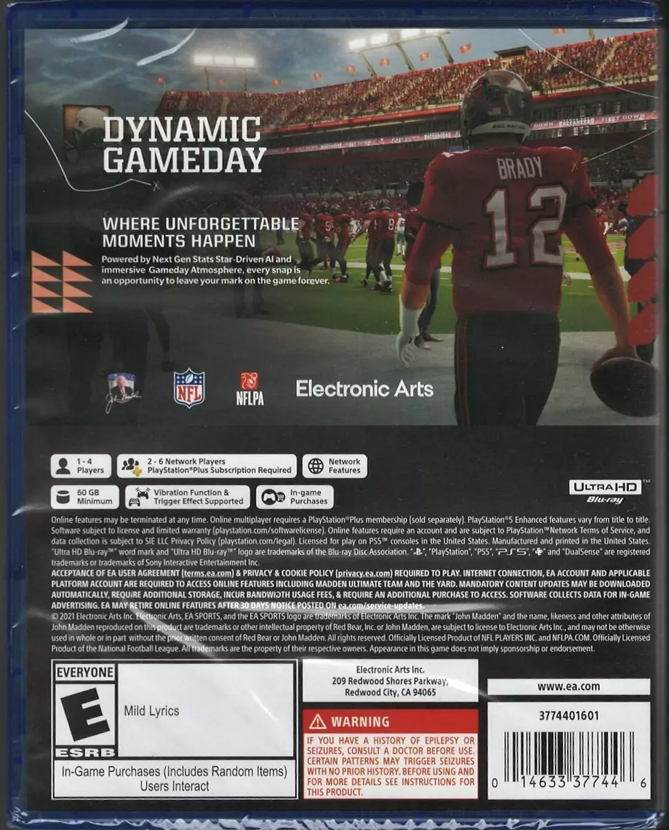 Madden NFL 22 PS5 (Brand New Factory Sealed US Version