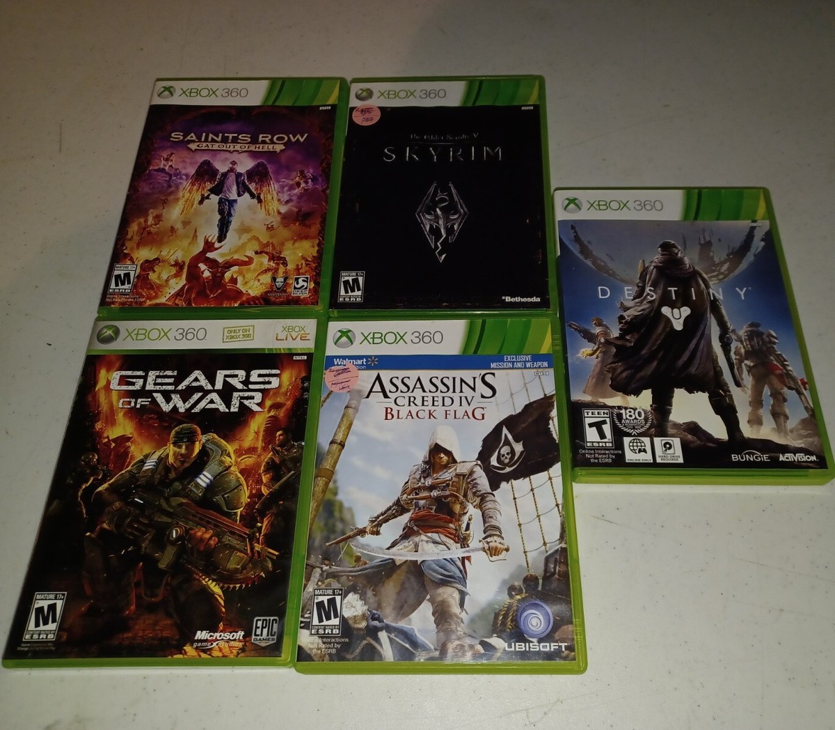 RPG XBOX 360 Games-Skyrim/Gears Of War/Destiny/Assassins Creed