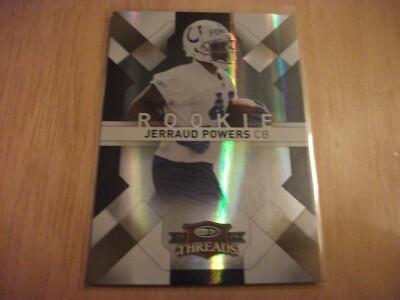 2009 Donruss Threads Gold Holofoil /50 SP Rookie Card Jerraud Powers