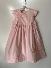 NWT Janie And Jack Girls Bow Floral Dress 6 Pink
