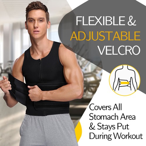 Fajas Para Hombres Reductora De Hombre Reductoras Adelgazar Bajar Peso Gym Vest - Picture 7 of 27