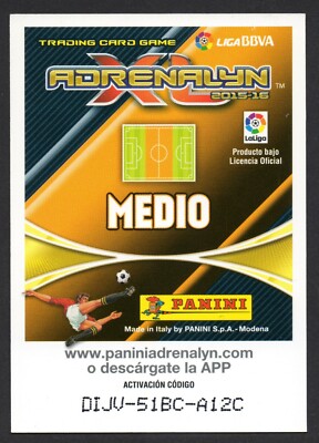 INIESTA #44 FC BARCELONA 2015-16 CROMO ADRENALYN XL LIGA BBVA