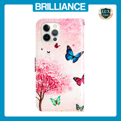 Brilliance LUX iPhone 12 Pro Max Flip PU Leather Wallet 3D Print Cartoon Case