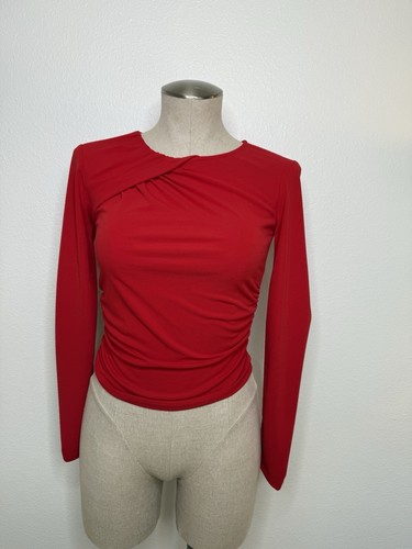 Zara Long Sleeve Red Top Small
