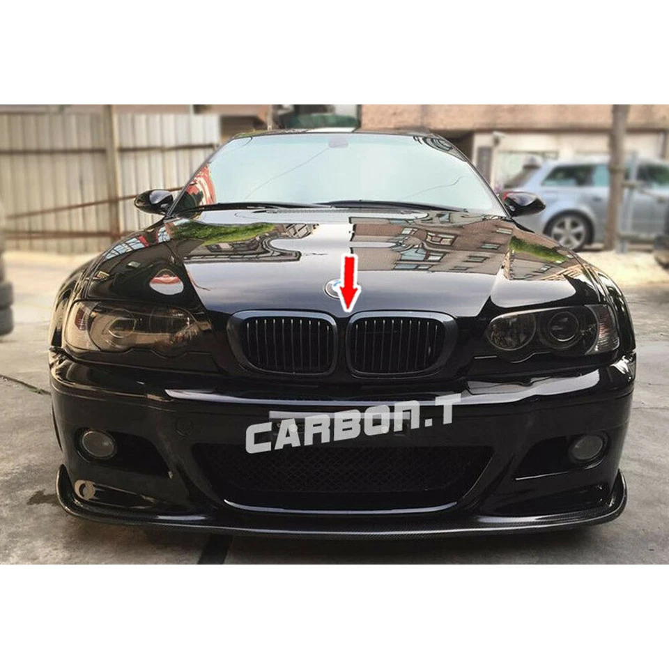 Fit For BMW E46 M3 2D 2001-2006 M Look Front Grille Painted Glossy Black Foto 4 de 4