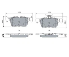 Brake pad set, disc brake Bosch 0986494888 for Ford