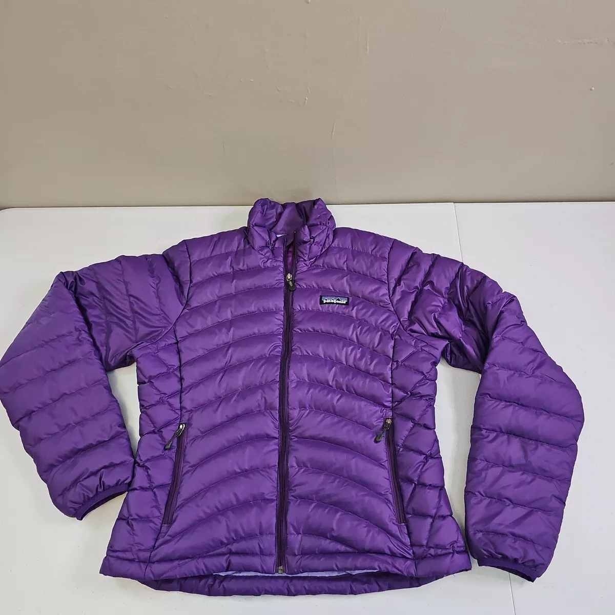 Patagonia Womens Small S Zip Up Quilted light Weight Puffer Jacket Purple 84682