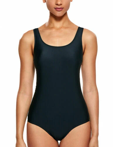 Patternless One Piece Swimwear for Women