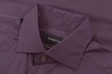 Ermenegildo Zegna NWT Dress Shirt Size M In Solid Plum Purple Centoquaranta