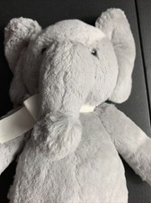 Pottery Barn Kids PBK gray elephant plush stuffed animal soft Lovey grey O