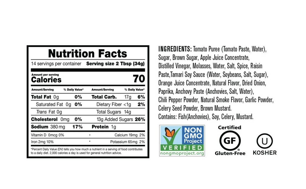 RUFUS TEAGUE SMOKY APPLE BBQ SAUCE 16 oz 354g All Natural Gluten Free Non GMO
