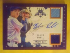 2016 Panini Diamond Kings Blake Snell Rookie Dual Jersey Patch Auto RPA #14/99