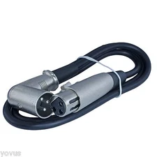 Right Angle Male to Straight Female XLR mic microphone patch cable audio cord