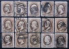 US Stamp Collection 1882 10c Jefferson Lot of 15 Scott # 209 Used