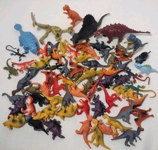 Lot of 70 Plastic Dinosaurs Toy Figures Assorted Sizes 2-6"