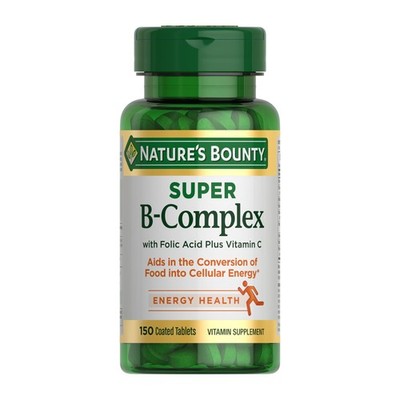 Nature's Bounty Super B Complex Vitamins with 150 Count (Pack of 1), White