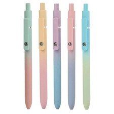 sencoo 5 pack Erasable Blue Gel Pens Quick Dry Ink Pens Retractable Roller Ba...