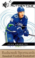 2018-19 SP #135 Adam Gaudette RC Rookie Blue