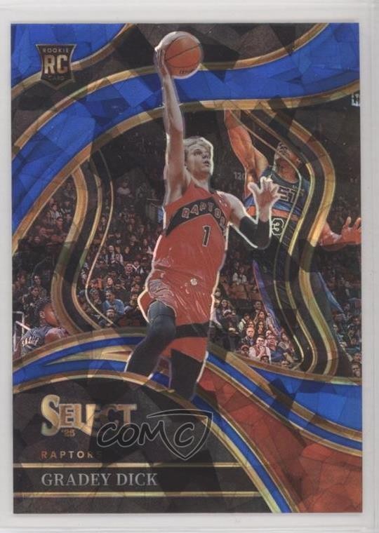 2023-24 Panini Select Courtside Blue Cracked Ice Prizm Gradey Dick #287 4g8