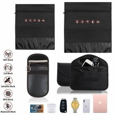 S/M/L Faraday Bag RFID Signal Blocking Shielding Pouch Cell Phone Wallet Blocker
