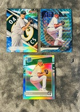 A.J. Puk 2020 Prizm Blue Wave SSP Parallel Bowman’s Best Blue Refractor SP /250