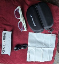 OhO Smart Glasses,Safety Glasses with Bluetooth Speaker,Indoor/Outdoor UV White