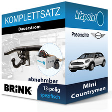 Für Mini Countryman 10- BRINK Anhängerkupplung abnehmbar + 13polig E-Satz neu