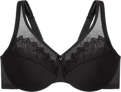 Glamorise PLUNGE BRA Schwarz Gr. 90F Damen Minimizer-BH UVP: 59,95  (6467)